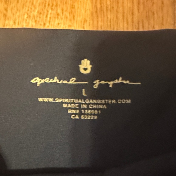 Spiritual Gangster Black Leggings with Colorful Stripes - Picture 3 of 5